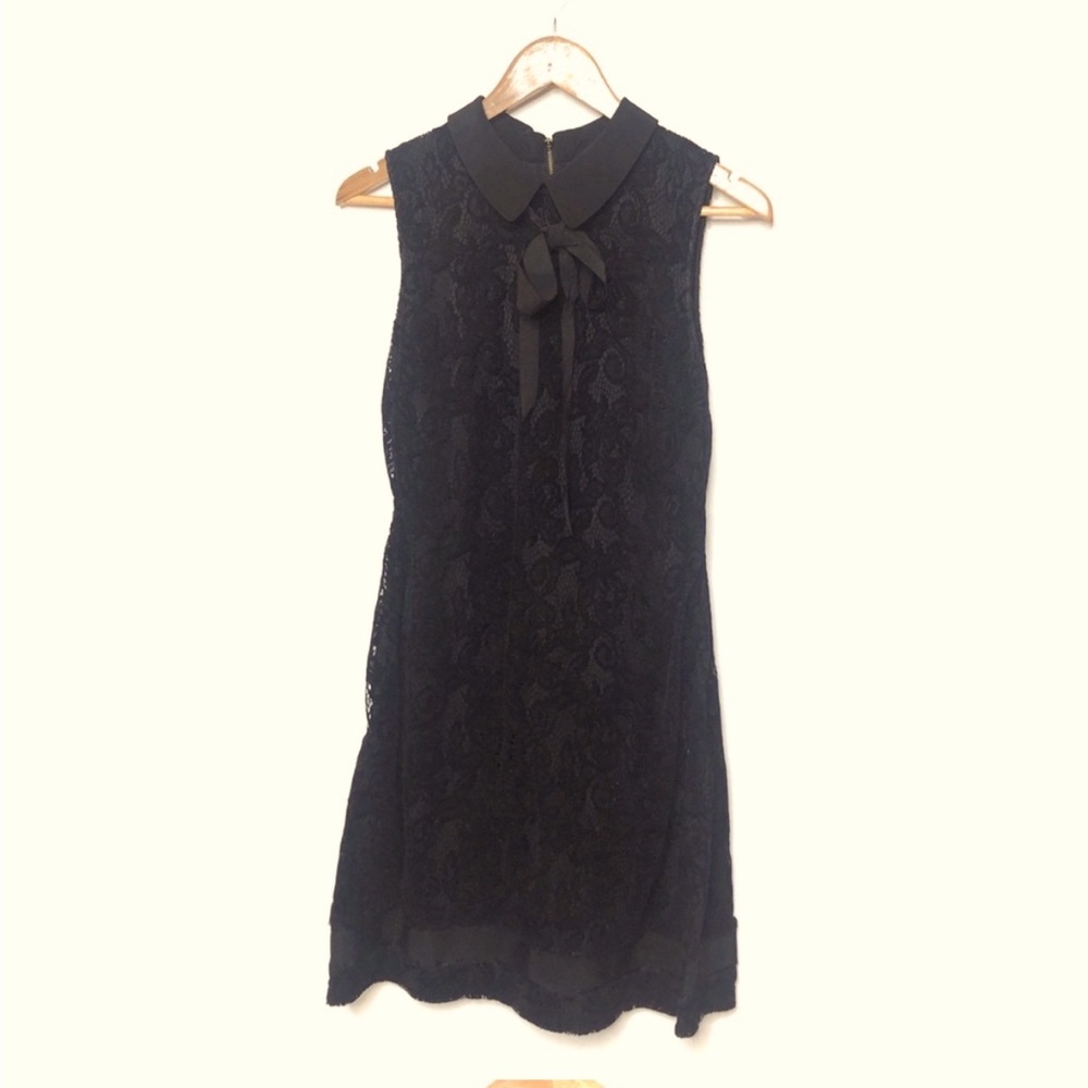 Karl Lagerfeld Paris black velvet burnout dress 6